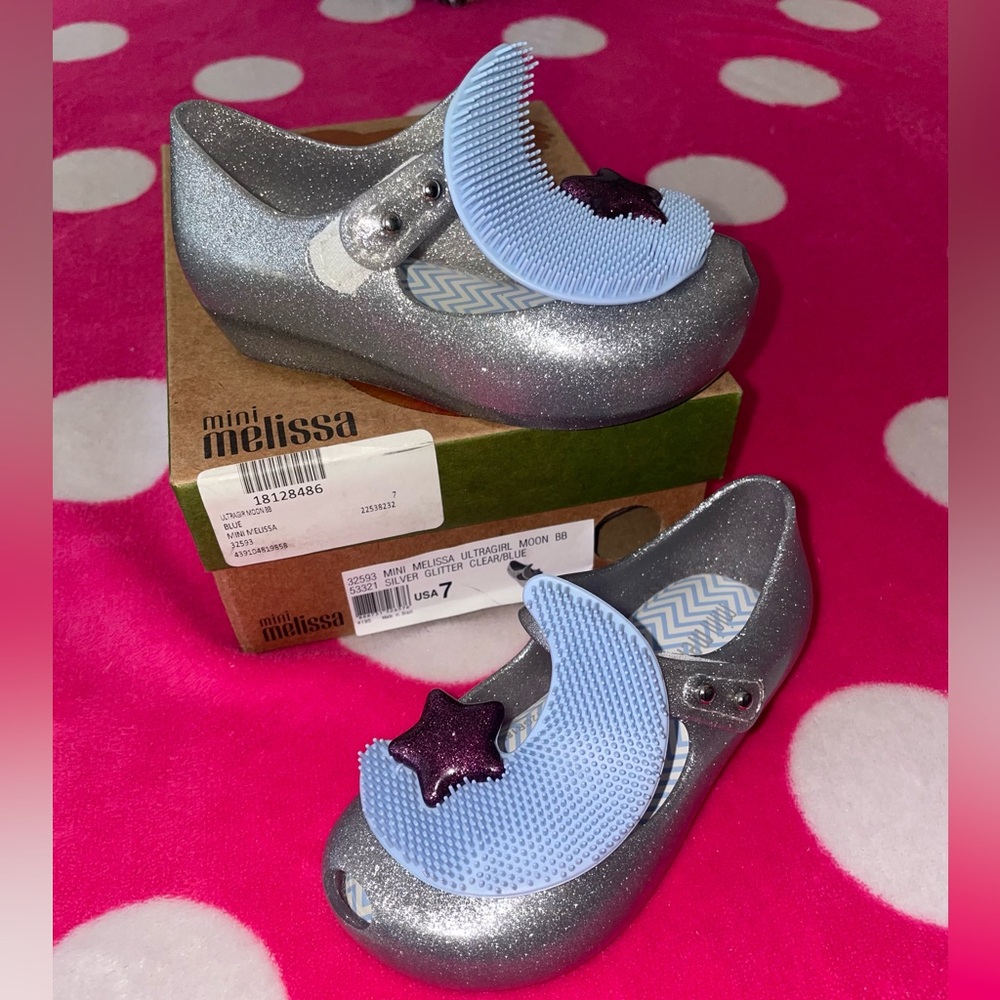 Mini Melissa moon glitter flat